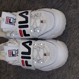 Fila White Sneakers with Logo